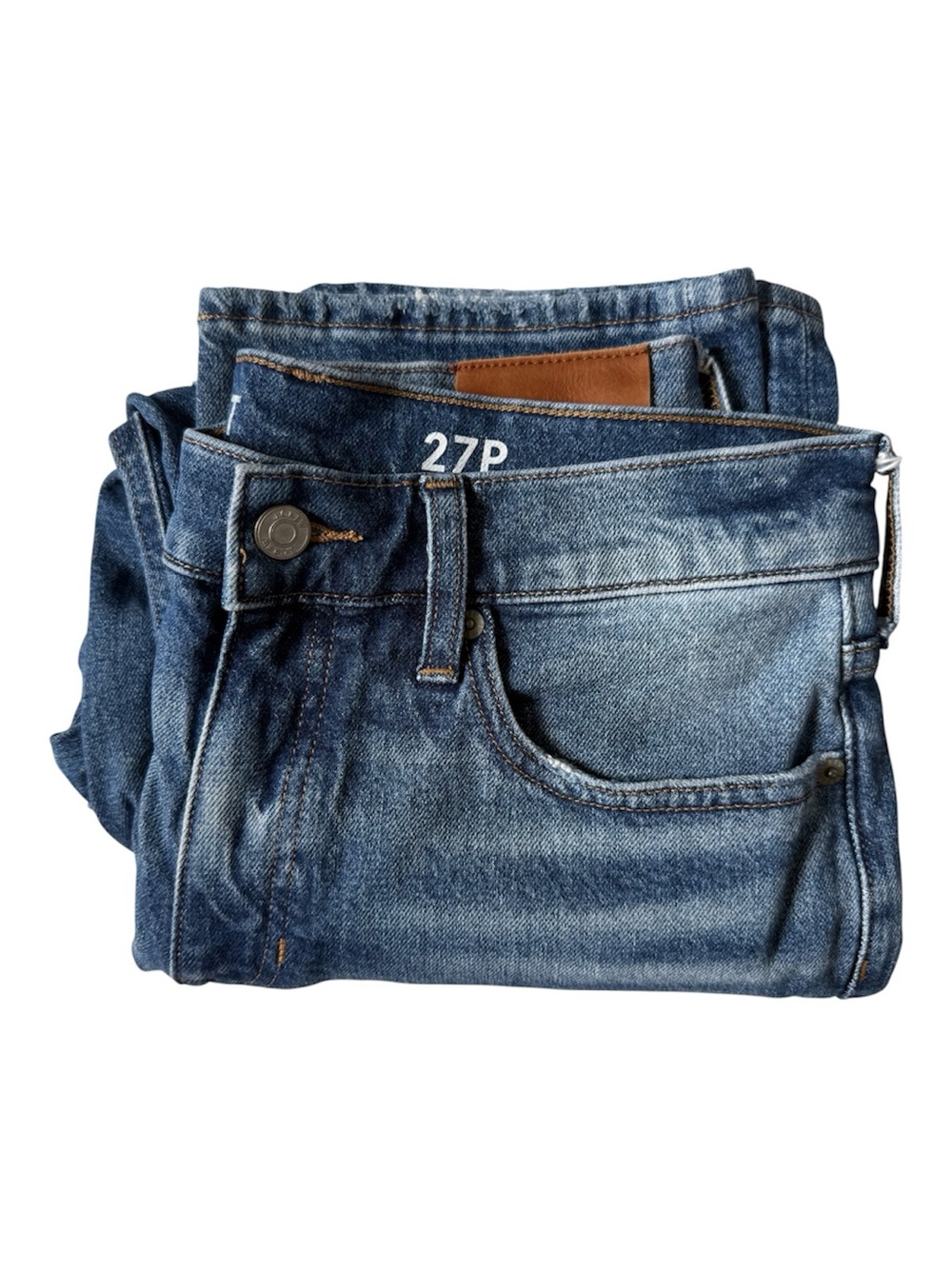 J.Crew Classic Straight-Leg Jeans Blue 27P Petite EUC